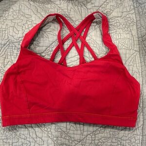 Lululemon Women's Red Strappy Sports Bra